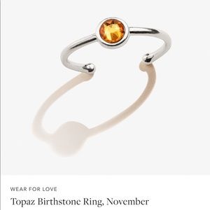 1 Left! Nov Birthstone Ring (.925 Slv+Crystals)